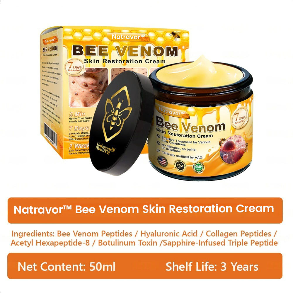 Mayo & Cleveland Clinic Store: Made IN USA - Natravor™"Dermal Gold" Botox Bee Venom Skin Restoration Cream - LAST DAY 80% OFF