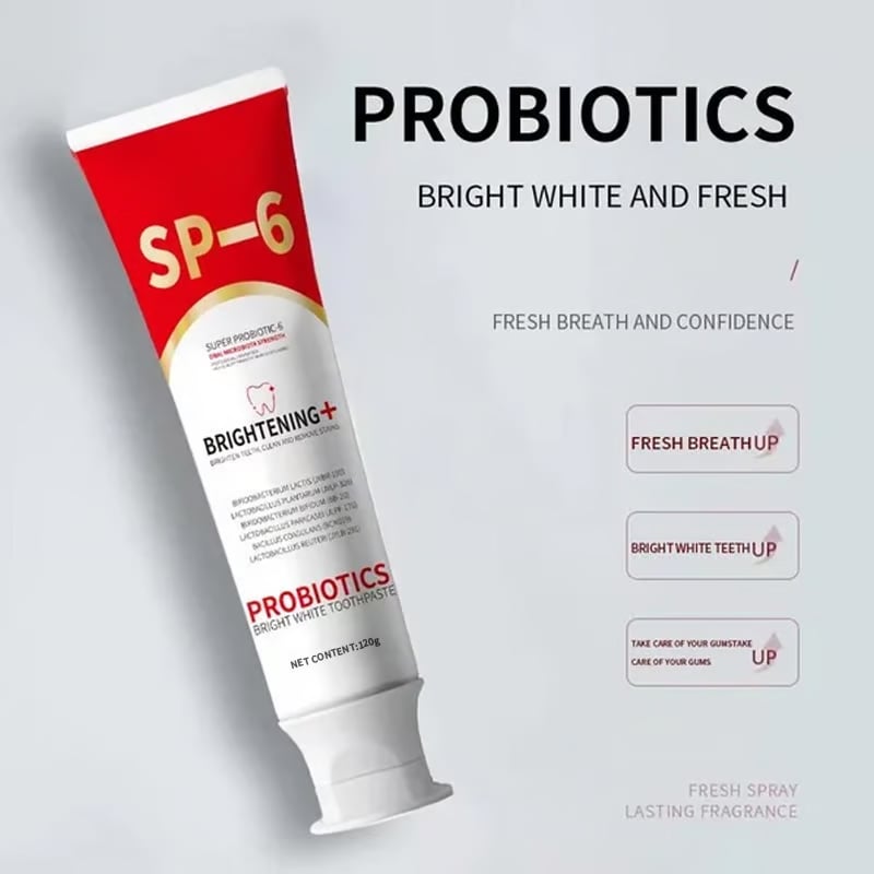 🔥2025 Hot Sale⏰Super Probiotic-6 Toothpaste with 6 Probiotics oalance Oral microbiota strength