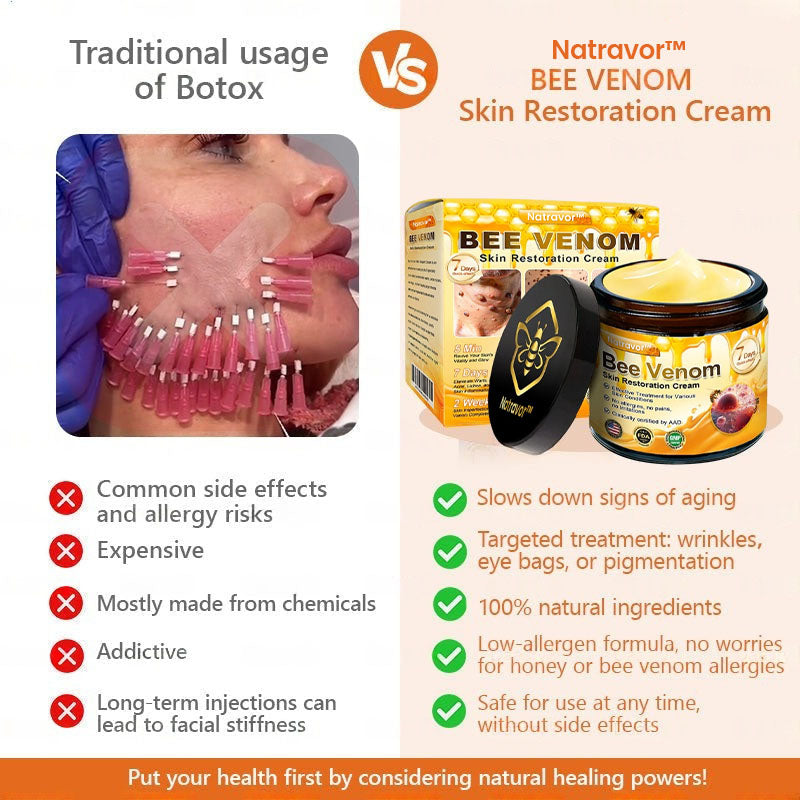 Mayo & Cleveland Clinic Store: Made IN USA - Natravor™"Dermal Gold" Botox Bee Venom Skin Restoration Cream - LAST DAY 80% OFF